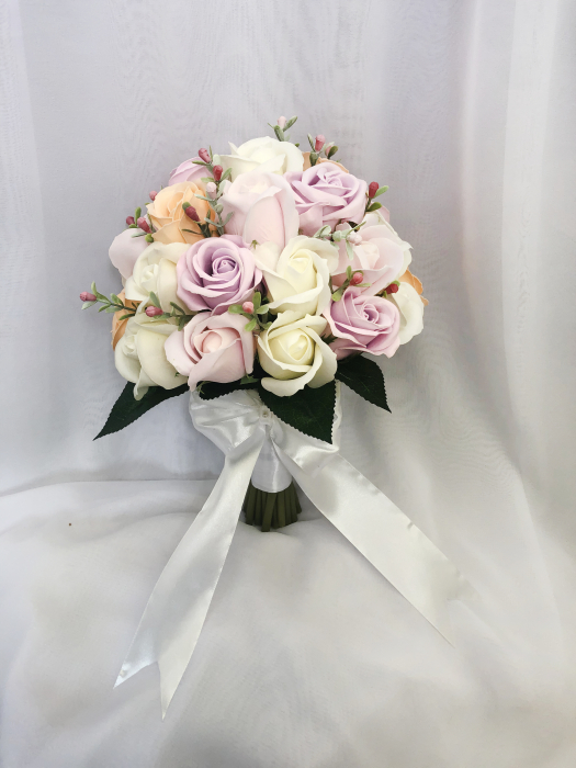 Buchet de Flori EVENTISSIMI - 27 Trandafiri, Multicolor [3]