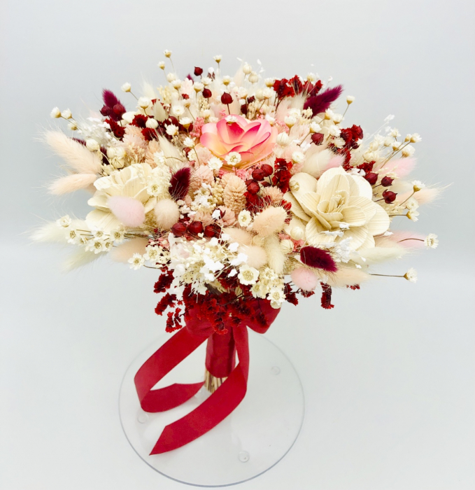 Buchet de flori, Eventissimi, Plante naturale uscate, Multicolor, personalizabil [5]