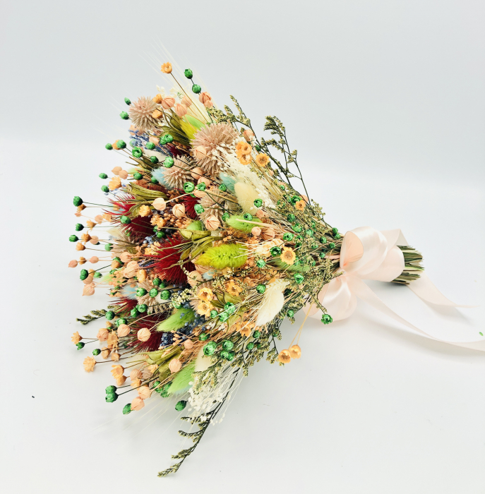 Buchet flori din plante naturale uscate Multicolor [6]
