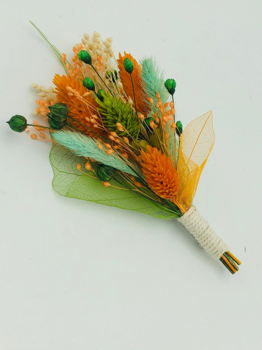 Cocarda/ flori pentru piept, din plante Naturale Uscate - Eleganță și Rafinament pentru Evenimentele [2]