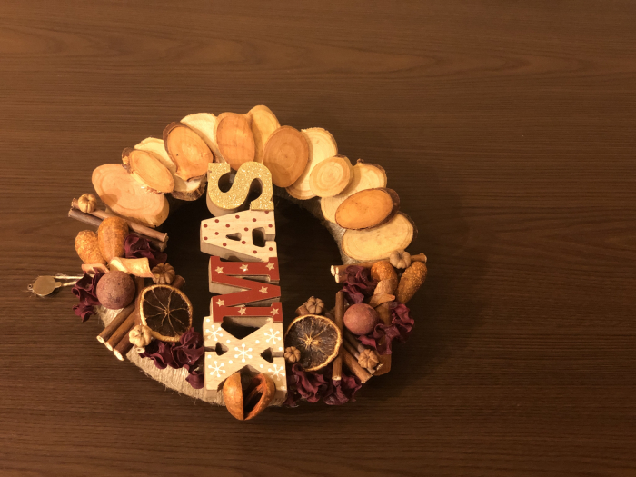 Coronita Craciun Eventissimi, 30 cm, Lemn si Potpourri [3]