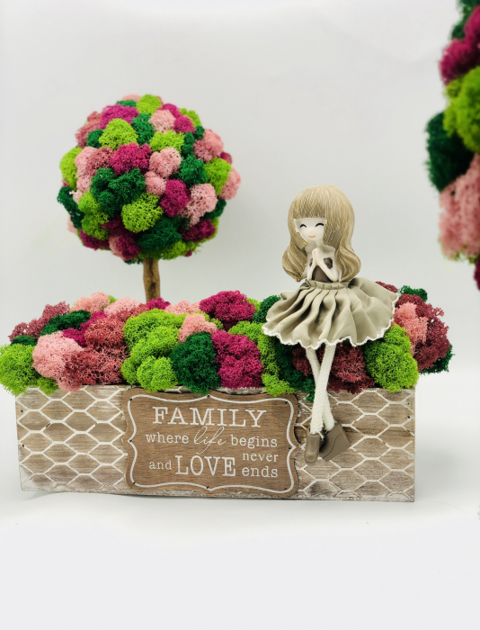 Pomisor personalizabil cu licheni stabilizati in jardiniera (Multicolor) [3]