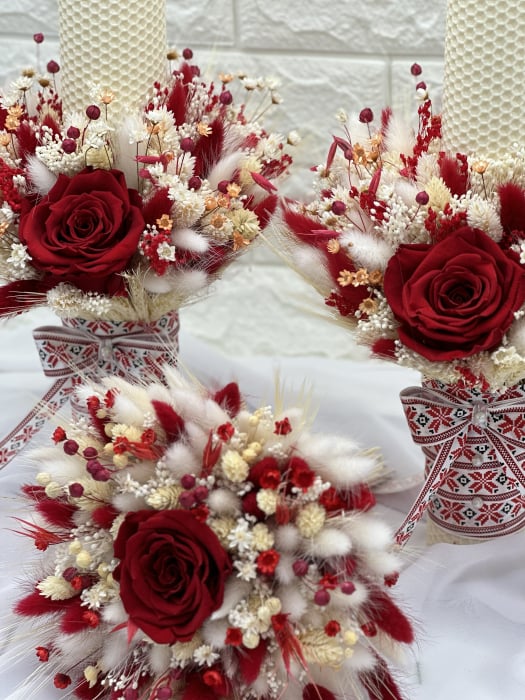 Set nunta cu buchet si lumanari [3]