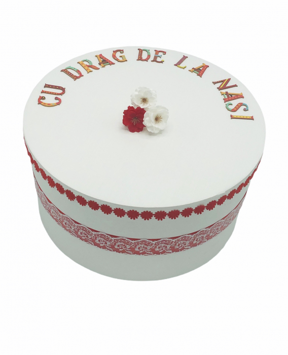 Trusou botez brodat by Eventissimi, Alb si Rosu, 9 piese [2]