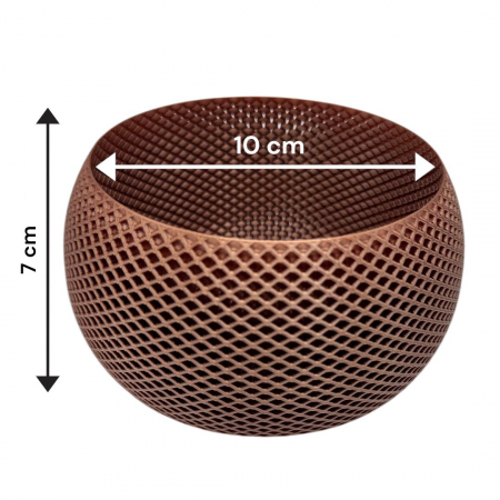 Ghiveci printat 3D – cupru metalizat, design fagure, ideal pentru proiecte DIY [2]