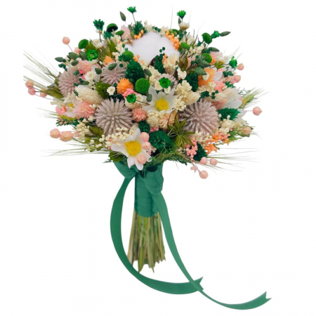 Buchete Cadou - Buchet flori de camp , personalizabil, ideal pentru cununie civilă, nuntă, mireasă, nasa  sau cadou, predominant verde