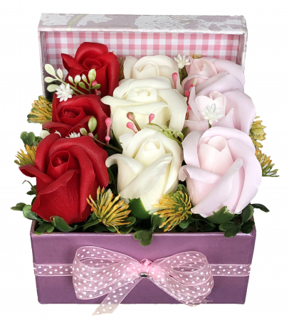 Aranjament Eventissimi - 9 Flori Sapun, Multicolor [2]