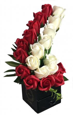 Aranjament Floral Eventissimi - Trandafiri Albi & Rosii [0]