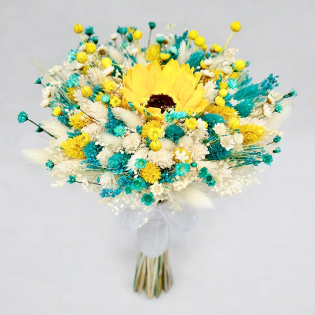 Buchete Cadou - Buchet cu floarea soarelui , personalizabil, ideal pentru  nuntă traditionala  sau cadou