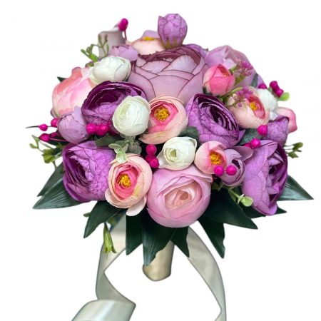 Magazin - Buchet de bujori roz-violet, rezistent peste ani