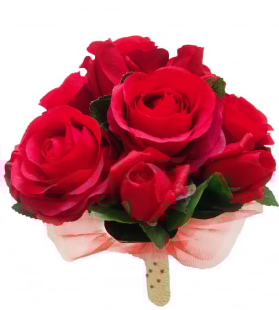 Buchete cu flori din matase - Buchet de Flori EVENTISSIMI - 15 Trandafiri Rosii
