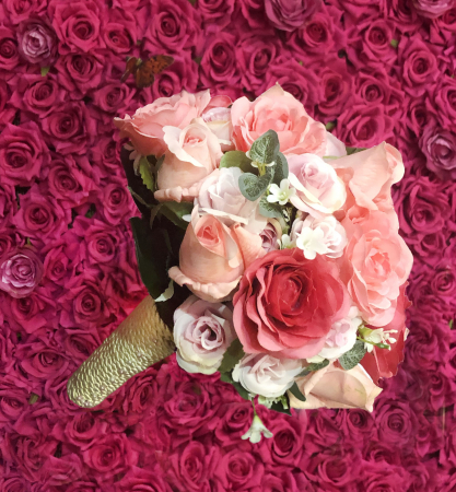 Buchet de Flori EVENTISSIMI - 15 Trandafiri Roz [1]