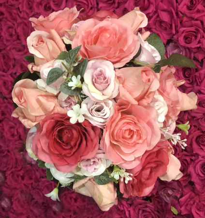Buchet de Flori EVENTISSIMI - 15 Trandafiri Roz [2]