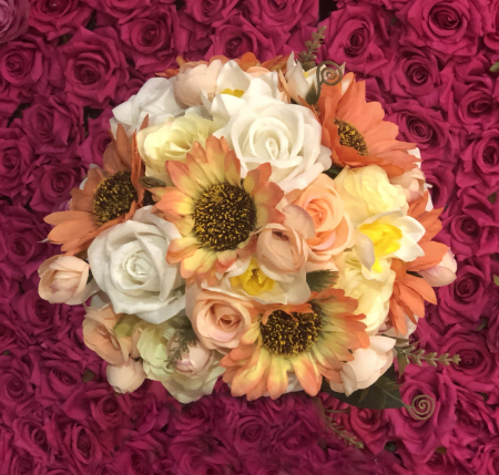 Buchet de Flori EVENTISSIMI - Crizanteme si Trandafiri, Multicolor, 35 de fire [2]