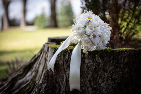 Buchet de Flori EVENTISSIMI - Trandafiri si Margarete,  Alb [1]