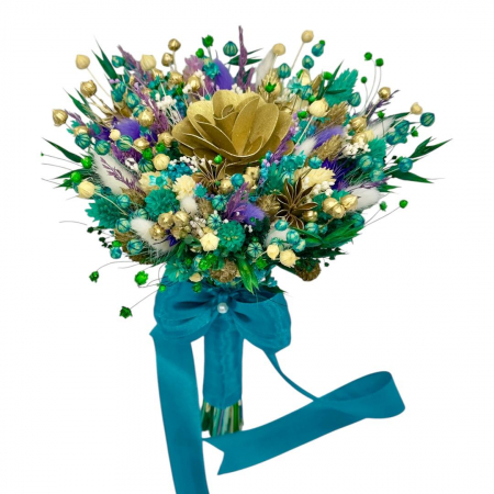 Buchete Cadou - Buchet de Flori Mic Personalizabil cu Plante Uscate , Multicolor