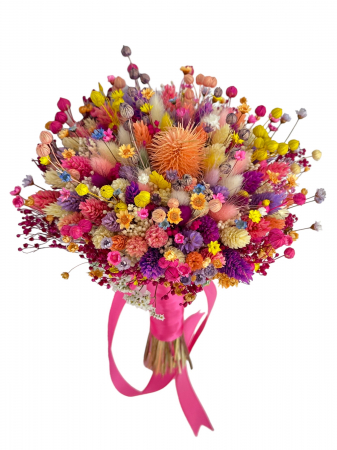 Paste - Buchet de Flori Mic Personalizabil cu Plante Uscate (Roz)