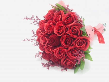 Buchet flori personalizabil, Eventissimi, 19 Trandafiri, Cerere in casatorie, Rosu [4]