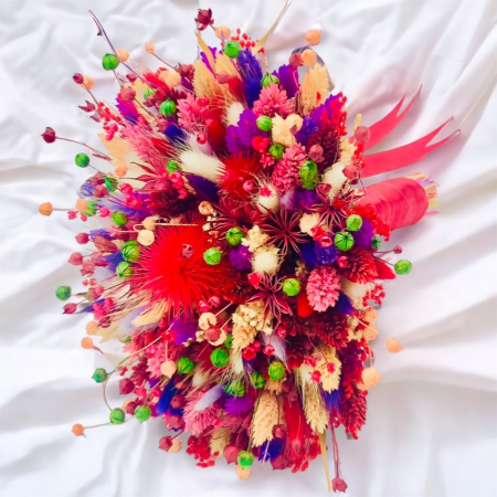 Ziua Mamei - Buchet personalizabil din flori naturale uscate (Multicolor)