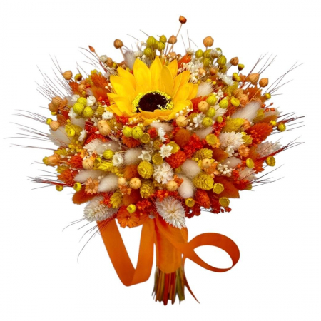 Buchete Cadou - Buchet cu floarea soarelui , personalizabil, ideal pentru  nuntă traditionala  sau cadou