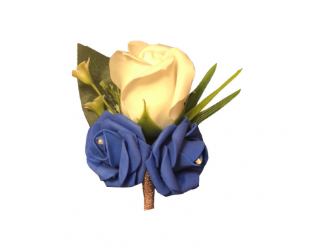 Cocarda Trandafiri Sapun EVENTISSIMI- Alb/Albastru [0]