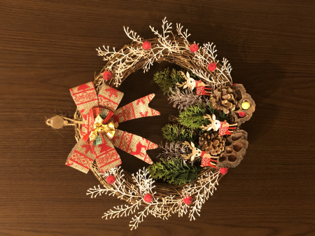 Coronita Craciun Eventissimi, 27 cm, din nuiele, peisaj [1]
