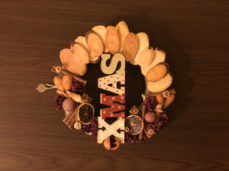 Coronita Craciun Eventissimi, 30 cm, Lemn si Potpourri [4]