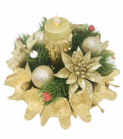 Decoratiune de masa, Lumanare Led, Eventissimi, Auriu [1]