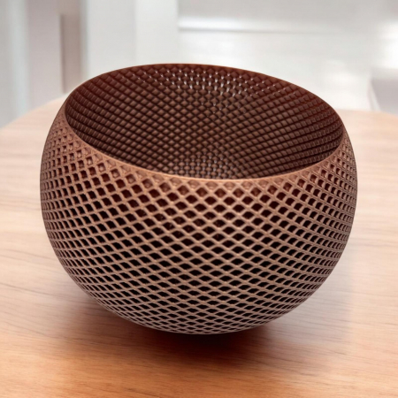 Ghiveci printat 3D – cupru metalizat, design fagure, ideal pentru proiecte DIY [1]