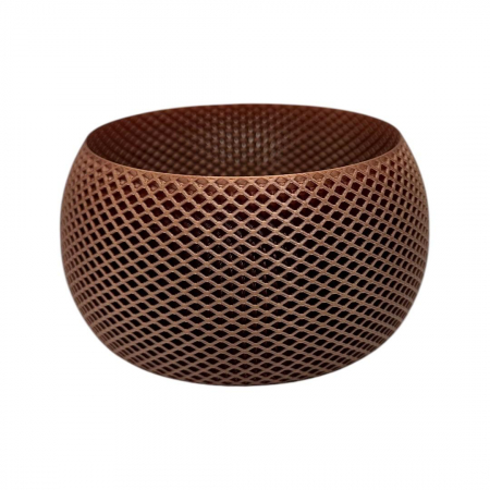 Blank-uri / Suporti - Ghiveci printat 3D – cupru metalizat, design fagure, ideal pentru proiecte DIY