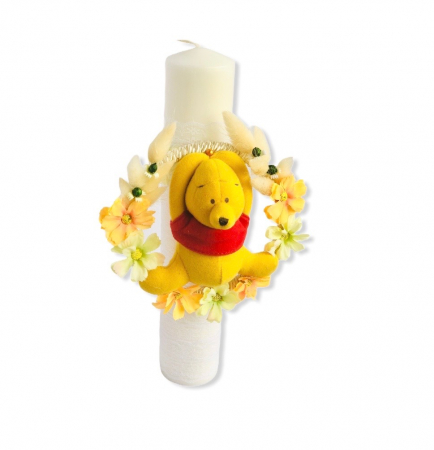 Lumanari botez - Lumanare botez, 30 cm, Winnie the pooh, Eventissimi, alb/galben