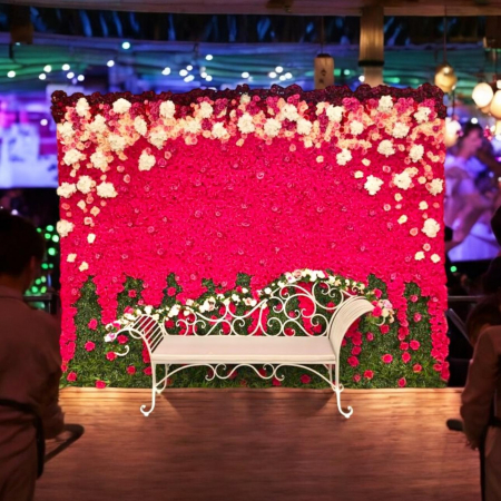 Panouri florale - Panou Floral de Lux  si bancuta cu flori ,pentru Închiriere – Decor de Poveste pentru Evenimente Speciale