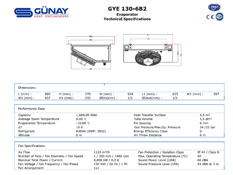 Vaporizator unghiular GYE 130-6B2