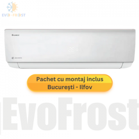 Gree Bora - Aparat aer conditionat Gree Bora A4 Silver, GWH12AABXB-K6DNA4A, 12000 BTU, Clasa A++, Wi-Fi, Kit Instalare Inclus, Alb - pachet montaj inclus