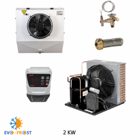 Instalatii frigorifice complete - Instalatie frigorifica completa 2 kW – refrigerare