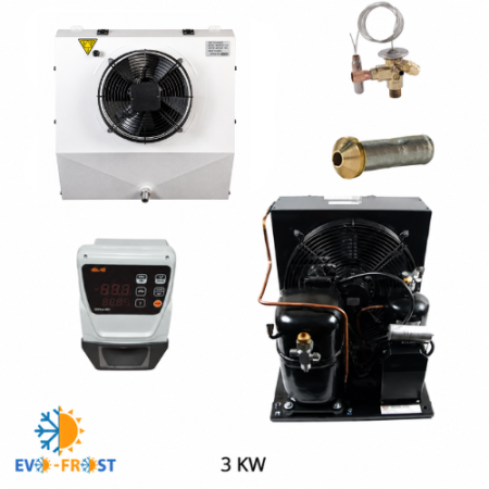 Instalatii frigorifice complete - Instalatie frigorifica completa 3 kW – refrigerare