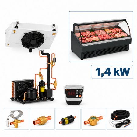 Aplicatii comerciale - Instalație frigorifică completă – refrigerare / temperatură pozitivă – 1,4 kW