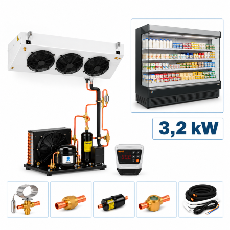 Aplicatii comerciale - Instalație frigorifică completă – refrigerare / temperatură pozitivă – 3,2 kW