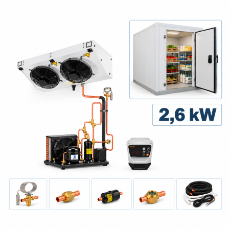 Aplicatii comerciale - Instalație frigorifică pentru cameră frigorifică pozitivă – 2,6 kW