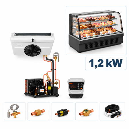 Aplicatii comerciale - Instalație frigorifică completă – refrigerare / temperatură pozitivă – 1,2 kW