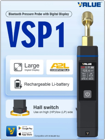 Senzor presiune digital VSP1 Value cu Bluetooth și afișaj digital | EvoFrost [0]