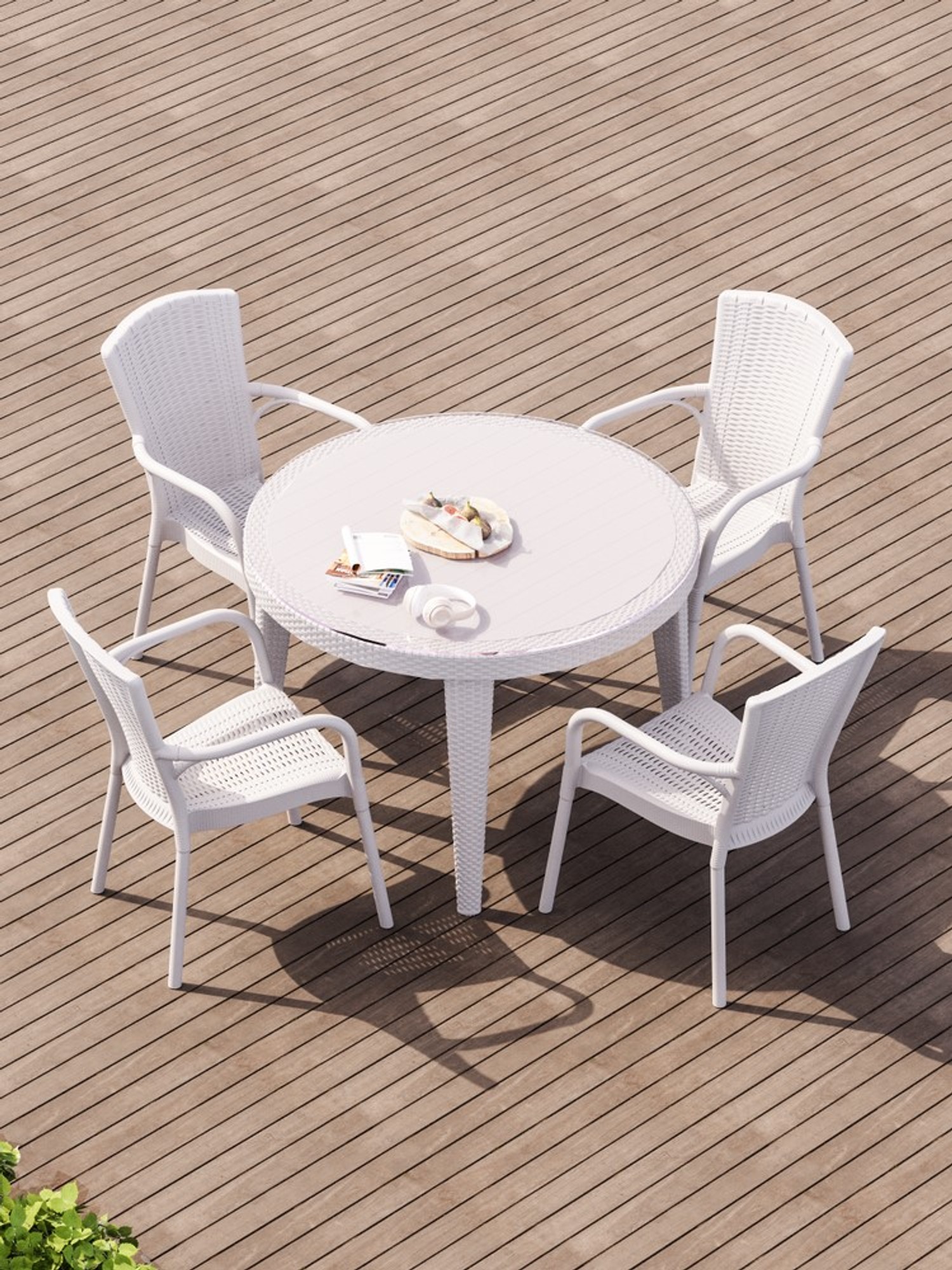 Scaun bistro cu brate din plastic pentru terasa - ROYAL [6]