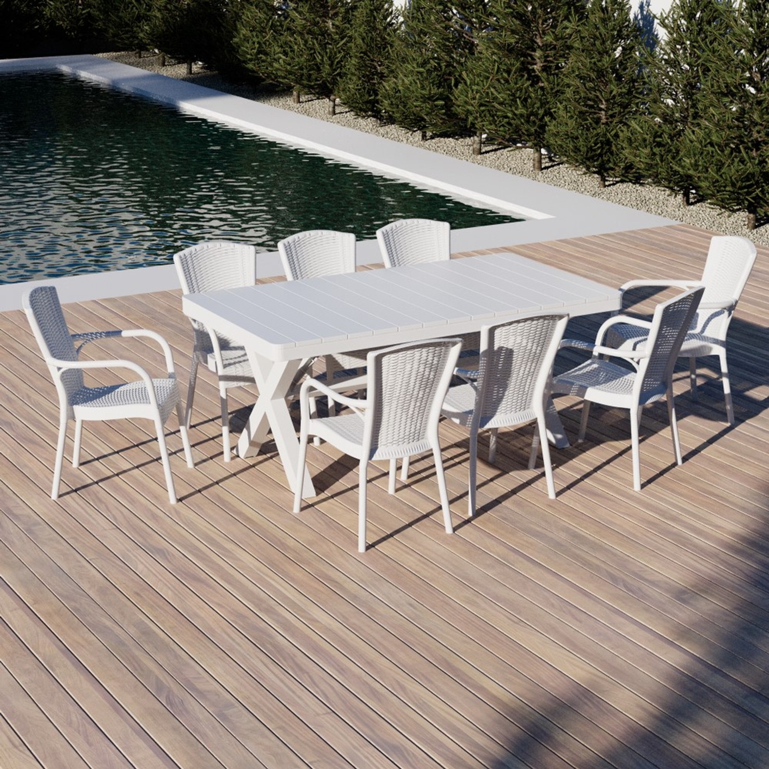 Scaun bistro cu brate din plastic pentru terasa - ROYAL [3]