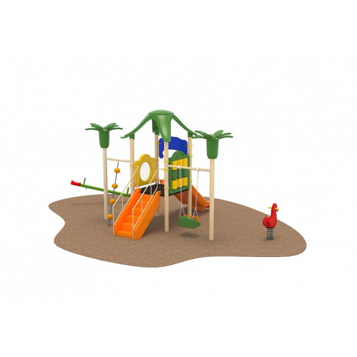 01 Oferta speciala Ansamblu echipamente loc de joaca Scara Tobogan Cataratoare Leagan Balansoar Figurina arc [2]