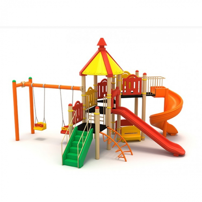 02OJ Oferta speciala 1 Echipament loc de joaca 1 Carusel 1 Cataratoare 1 Leagan 1 Balansoar 2 Banci 2 Cosuri de gunoi [5]
