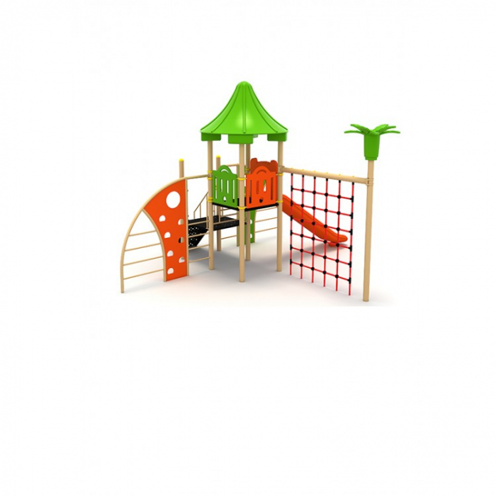 05M Clasic Echipament loc de joaca exterior parc din metal cu Scara Tobogan si Cataratoare [2]