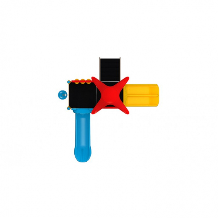 06M Clasic Echipament loc de joaca exterior parc din metal cu Scara 3 Tobogane Cataratoare si Activitati [3]