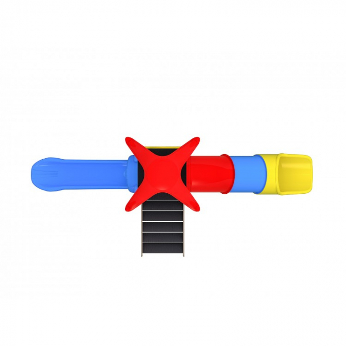 13M Clasic Echipament loc de joaca exterior parc din metal cu Scara si 2 Tobogane [3]