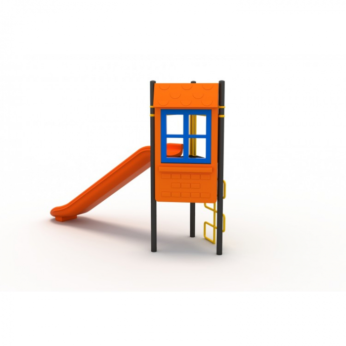 150M Clasic Echipament loc de joaca exterior parc din metal cu Cataratoare si Tobogan [2]