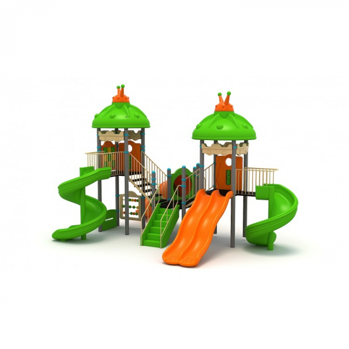 159M Cosmos Ansamblu Echipamente loc de joaca exterior parc din metal cu Scara 4 Tobogane Activitati Bancuta și Cățărătoare [2]